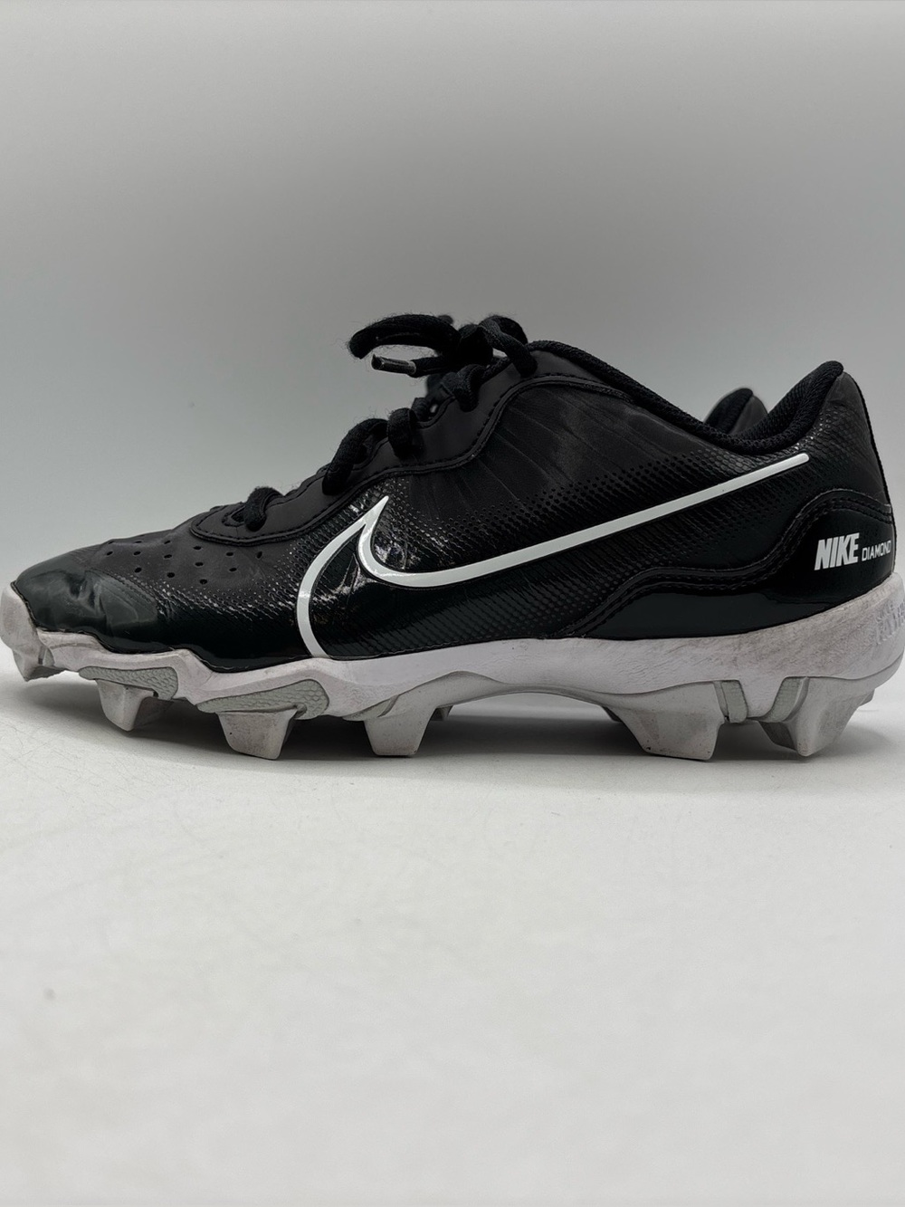 Nike‎ Alpha Huarache 4 Keystone Youth Size 3.5Y Black DJ6525-002 Baseball Cleats